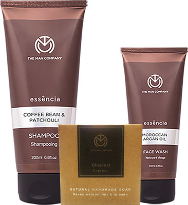 The Man Company Premium Body Care kit for Men - Coffee Bean & Patchouli Shampoo (200 ml), Moroccan Argan Oil Face Wash (100 ml), Charcoal Soap (125 gram)(Set of 3)
The Man Company Premium Body Care kit for Men - Coffee Bean & Patchouli Shampoo (200 ml), Moroccan Argan Oil Face Wash (100 ml), Charcoal Soap (125 gram)(Set of 3)