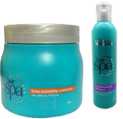 L'Oreal Paris Smoth Revival Shampoo (250ml) & Deep Nourishing Spa (490ml)(Set of 2)
L'Oreal Paris Smoth Revival Shampoo (250ml) & Deep Nourishing Spa (490ml)(Set of 2)