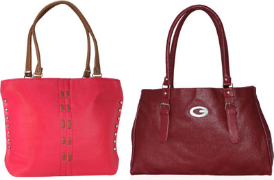 Vera Stayle Hand-held Bag(Pink, Maroon), Maroon;pink
Vera Stayle Hand-held Bag(Pink, Maroon), Maroon;pink