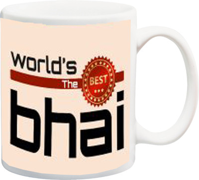ME&YOU Raksha Bandhan Gift For Brother/ Bro; world's the best bhai printed Ceramic Mug(325 ml), Multicolor
ME&YOU Raksha Bandhan Gift For Brother/ Bro; world's the best bhai printed Ceramic Mug(325 ml), Multicolor