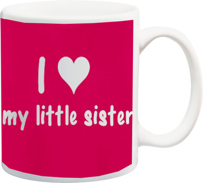 ME&YOU Raksha Bandhan Gift for behan; I Love My Little Sister Printed Ceramic Mug(325 ml), Pink
ME&YOU Raksha Bandhan Gift for behan; I Love My Little Sister Printed Ceramic Mug(325 ml), Pink