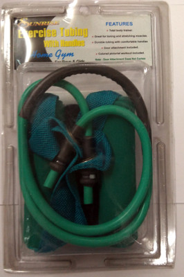 Sunrise Exercise Tubing with Handles 18" ( Green / Medium ) - Pack of 1 pcs Resistance Tube(Green)