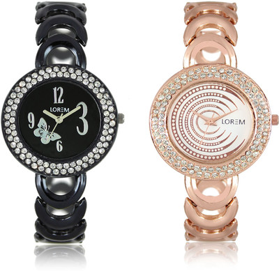 LOREM W06-201-202 New Stylish Best Designer Combo Hand Watch - For Women