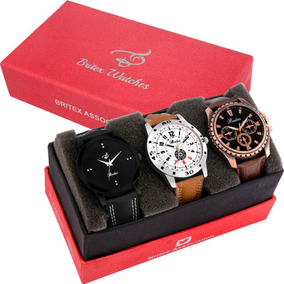 Britex BT6152_3106_6152 Margarita~ Pack of 3 Watch - For Men