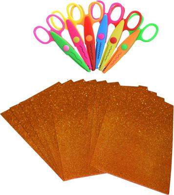 Stealodeal Golden Glitter Foam Sheet - A4 Size Set of 10 Sheets With Zigzag Scissor
Stealodeal Golden Glitter Foam Sheet - A4 Size Set of 10 Sheets With Zigzag Scissor