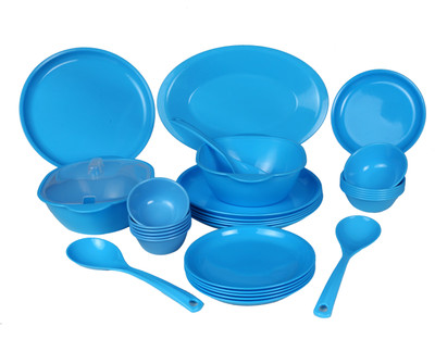 Vikalp Floral Melamine Pack of 32 Dinner Set(Plastic)