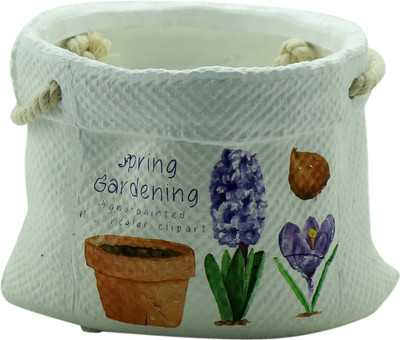 Importwala Ceramic Hanndpainted Sack Basket Ceramic Flower Basket without Artificial Flower & Plant(W: 16 cm x H: 12 cm x D: 13.5 cm)
Importwala Ceramic Hanndpainted Sack Basket Ceramic Flower Basket without Artificial Flower & Plant(W: 16 cm x H: 12 cm x D: 13.5 cm)
