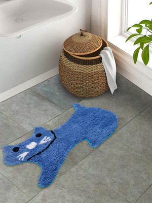 S9 Home By Seasons Cotton Baby Bath Mat(Blue