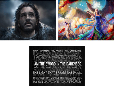 "Virgin Trends" - Game Of Thrones Characters - Combo of 3 Posters Paper Print(12 inch X 18 inch, Rolled)
"Virgin Trends" - Game Of Thrones Characters - Combo of 3 Posters Paper Print(12 inch X 18 inch, Rolled)