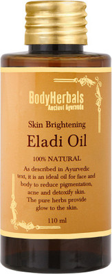 BodyHerbals Eladi Oil, Ayurveda 100% Natural Face & Body Oil. Anti-Pigmentation & Skin Brightening. Beauty. Skin Care(110 ml)