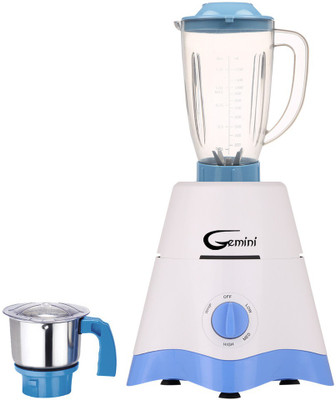 Gemini MG17-TA-STR-270 600 W Juicer Mixer Grinder(White, Blue, 2 Jars), Blue;white
Gemini MG17-TA-STR-270 600 W Juicer Mixer Grinder(White, Blue, 2 Jars), Blue;white