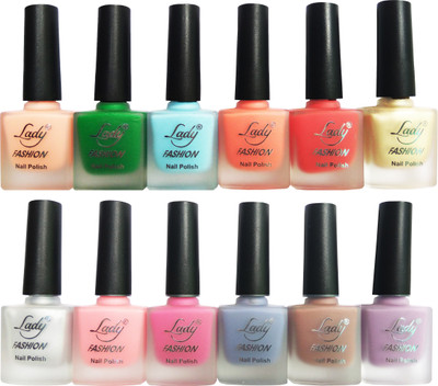 Lady Fashion Velvet Matte Nail Polish (Set of 12 Matte Nail Polish) Light Orange,Green,Sky Blue,Orange,Red,Golden,Silver,Peach,Magenta,Grey,Brown,Purple(Pack of 12)
Lady Fashion Velvet Matte Nail Polish (Set of 12 Matte Nail Polish) Light Orange,Green,Sky Blue,Orange,Red,Golden,Silver,Peach,Magenta,Grey,Brown,Purple(Pack of 12)