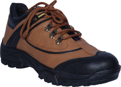 Manslam Safety Shoes Steel Toe Outdoors For Men(Tan, Black