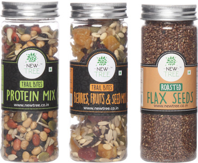 New Tree Trail Bites Protein Mix, Trail Bites Berries,Fruits & Seed Mix, Roasted Flax Seeds Set of 3 Assorted Nuts(490 g, Plastic Bottle)
New Tree Trail Bites Protein Mix, Trail Bites Berries,Fruits & Seed Mix, Roasted Flax Seeds Set of 3 Assorted Nuts(490 g, Plastic Bottle)