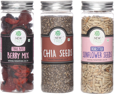 New Tree Trail Bites Berry Mix, Chia Seeds, Roasted Sunflower Seeds Set of 3 Assorted Nuts(520 g, Plastic Bottle)
New Tree Trail Bites Berry Mix, Chia Seeds, Roasted Sunflower Seeds Set of 3 Assorted Nuts(520 g, Plastic Bottle)