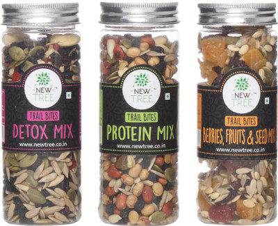 New Tree Trail Bites Detox Mix, Trail Bites Protein Mix,Trail Bites Berries,Fruits & Seed Mix Set of 3 Assorted Nuts(510 g, Plastic Bottle)
New Tree Trail Bites Detox Mix, Trail Bites Protein Mix,Trail Bites Berries,Fruits & Seed Mix Set of 3 Assorted Nuts(510 g, Plastic Bottle)