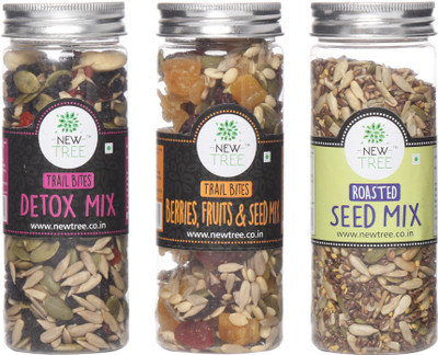 New Tree Trail Bites Detox Mix, Trail Bites Berries, Fruits & Seed Mix, Roasted Seed Mix Set of 3 Assorted Nuts(490 g, Plastic Bottle)
New Tree Trail Bites Detox Mix, Trail Bites Berries, Fruits & Seed Mix, Roasted Seed Mix Set of 3 Assorted Nuts(490 g, Plastic Bottle)