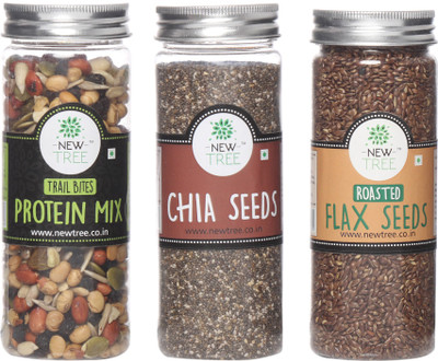 New Tree Trail Bites Protein Mix, Chia Seeds, Roasted Flax Seeds Set of 3 Assorted Nuts(520 g, Plastic Bottle)
New Tree Trail Bites Protein Mix, Chia Seeds, Roasted Flax Seeds Set of 3 Assorted Nuts(520 g, Plastic Bottle)