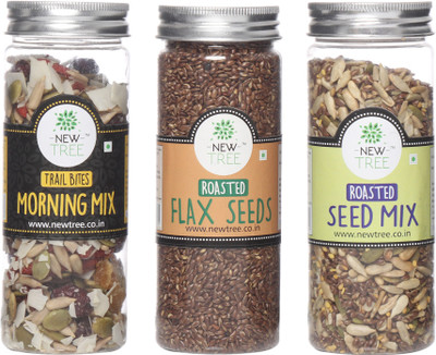 New Tree Trail Bites Morning Mix, Roasted Flax Seeds, Roasted Seed Mix Set of 3 Assorted Nuts(450 g, Plastic Bottle)
New Tree Trail Bites Morning Mix, Roasted Flax Seeds, Roasted Seed Mix Set of 3 Assorted Nuts(450 g, Plastic Bottle)