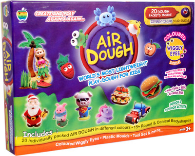 Tipi Tipi Tap Air Clay Dough With 20 Different Clay colour Moulds and oval shaped googly eyes
Tipi Tipi Tap Air Clay Dough With 20 Different Clay colour Moulds and oval shaped googly eyes