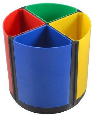 Riddhi Siddhi 4 Compartments Plastic Colourful(Multicolor)