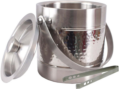 Saanvi Creations Hammered Ice Bucket with Tong Stainless Steel Ice Bucket(Steel 1.75 L)
Saanvi Creations Hammered Ice Bucket with Tong Stainless Steel Ice Bucket(Steel 1.75 L)