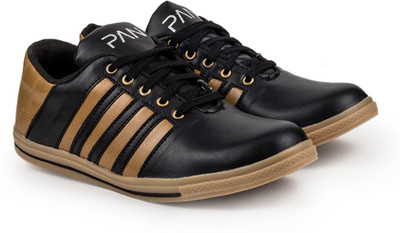 PAN Casuals For Men(Black, Gold