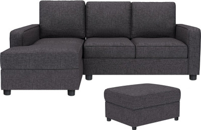 GIOTEAK Fabric 4 Seater Sofa(Finish Color - Grey)