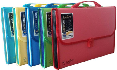 World One Polypropylene Expanding Folders(Set Of 5, Red, Yellow, Blue, Green, PHEROZI)
World One Polypropylene Expanding Folders(Set Of 5, Red, Yellow, Blue, Green, PHEROZI)