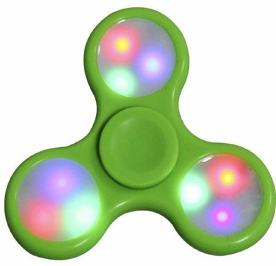 DINAARKAN GREEN FIDGET HAND SPINNER WITH LIGHT(Green)