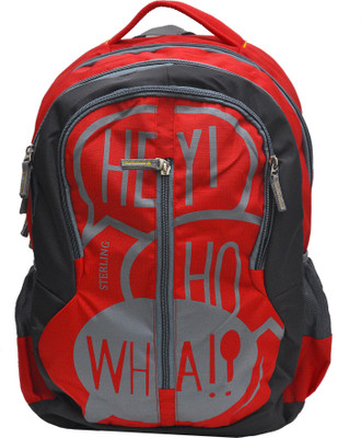 Sterling No.4011 Waterproof School Bag(Red, 35 L)