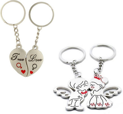 Madhuraj Combo Set of True Love Heart Shape and Cute Kissing Couple Wings Metal Key Chain(Silver)
Madhuraj Combo Set of True Love Heart Shape and Cute Kissing Couple Wings Metal Key Chain(Silver)