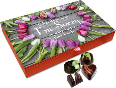 Chocholik Gift Box - Chocolate Says I Am Sorry Better Than Words Chocolate Box - 12pc Truffles(144 g)
Chocholik Gift Box - Chocolate Says I Am Sorry Better Than Words Chocolate Box - 12pc Truffles(144 g)