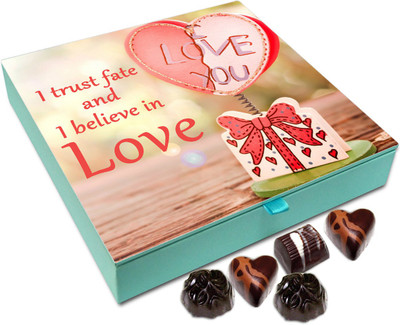 Chocholik Gift Box - I Trust Fate And Believe In Love Chocolate Box - 9pc Truffles(108 g)
Chocholik Gift Box - I Trust Fate And Believe In Love Chocolate Box - 9pc Truffles(108 g)