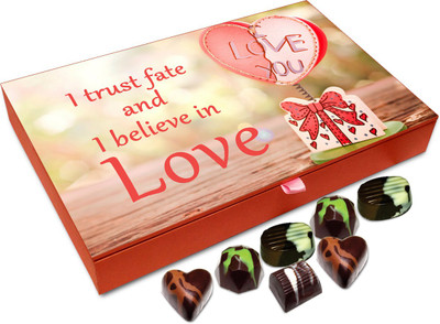 Chocholik Gift Box - I Trust Fate And Believe In Love Chocolate Box - 12pc Truffles(144 g)
Chocholik Gift Box - I Trust Fate And Believe In Love Chocolate Box - 12pc Truffles(144 g)