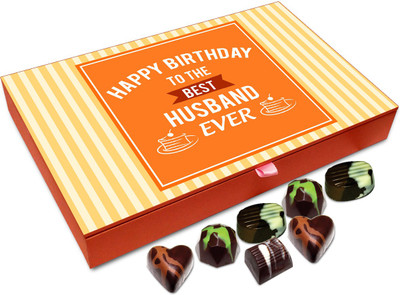 Chocholik Gift Box - Happy Birthday To The Best Husband Ever Chocolate Box - 12pc Truffles(144 g)
Chocholik Gift Box - Happy Birthday To The Best Husband Ever Chocolate Box - 12pc Truffles(144 g)