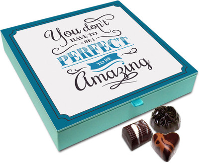 Chocholik Gift Box - You Don't Have To Be Perfect Chocolate Box - 9pc Truffles(108 g)