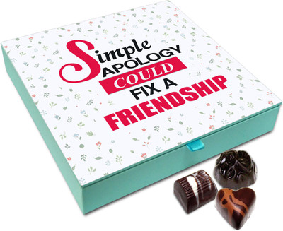 Chocholik Gift Box - Simple Apology Could Fix A Friendship Chocolate Box - 9pc Truffles(108 g)
Chocholik Gift Box - Simple Apology Could Fix A Friendship Chocolate Box - 9pc Truffles(108 g)