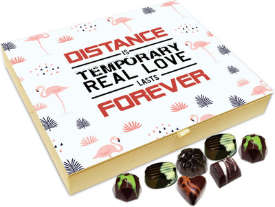 Chocholik Gift Box - Distance Is Temporary Love Is Permanent Chocolate Box - 20pc Truffles(240 g)
Chocholik Gift Box - Distance Is Temporary Love Is Permanent Chocolate Box - 20pc Truffles(240 g)