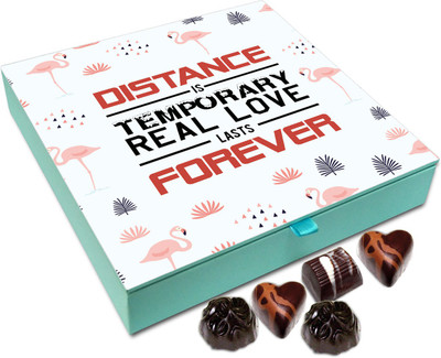 Chocholik Gift Box - Distance Is Temporary Love Is Permanent Chocolate Box - 9pc Truffles(108 g)
Chocholik Gift Box - Distance Is Temporary Love Is Permanent Chocolate Box - 9pc Truffles(108 g)