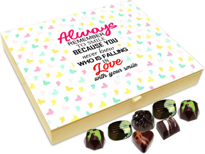 Chocholik Gift Box - Always Remember To Smile Chocolate Box - 20pc Truffles(240 g)
Chocholik Gift Box - Always Remember To Smile Chocolate Box - 20pc Truffles(240 g)