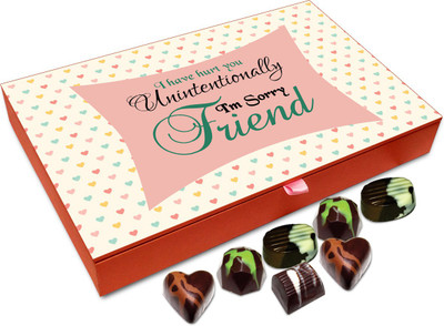 Chocholik Gift Box - Sorry If I Hurt You Unintentionally Chocolate Box - 12pc Truffles(144 g)
Chocholik Gift Box - Sorry If I Hurt You Unintentionally Chocolate Box - 12pc Truffles(144 g)