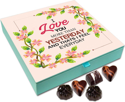 Chocholik Gift Box - I Love You More Than Yesterday Chocolate Box - 9pc Truffles(108 g)
Chocholik Gift Box - I Love You More Than Yesterday Chocolate Box - 9pc Truffles(108 g)
