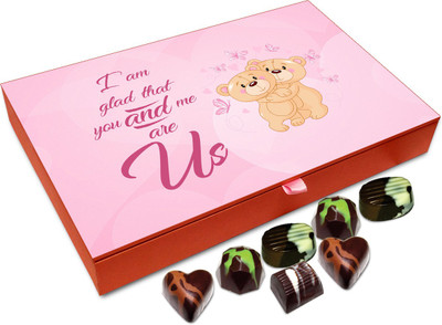 Chocholik Gift Box - Glad That You And Me Are Us Chocolate Box - 12pc Truffles(144 g)
Chocholik Gift Box - Glad That You And Me Are Us Chocolate Box - 12pc Truffles(144 g)