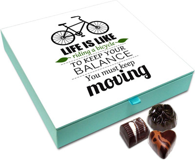Chocholik Gift Box - Life Is Like Cycle Keep Moving Chocolate Box - 9pc Truffles(108 g)
Chocholik Gift Box - Life Is Like Cycle Keep Moving Chocolate Box - 9pc Truffles(108 g)
