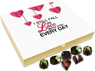 Chocholik Gift Box - I Still Fall In Love With You Everyday Chocolate Box - 20pc Truffles(240 g)
Chocholik Gift Box - I Still Fall In Love With You Everyday Chocolate Box - 20pc Truffles(240 g)