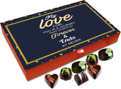 Chocholik Gift Box - My Love For You Is A Journey Chocolate Box - 12pc Truffles(144 g)
Chocholik Gift Box - My Love For You Is A Journey Chocolate Box - 12pc Truffles(144 g)