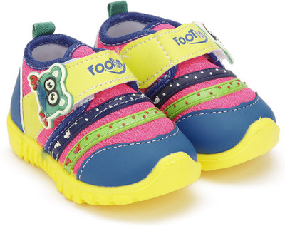 Footfun by Liberty Boys & Girls Velcro Sneakers(Pink