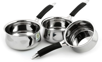 Coconut Jasmine Sauce Set Of 3 Sauce Pan 14 cm diameter(Stainless Steel, Induction Bottom), Silver
Coconut Jasmine Sauce Set Of 3 Sauce Pan 14 cm diameter(Stainless Steel, Induction Bottom), Silver