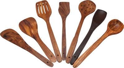 Rustik Crafts Wooden Spatula(Pack of 7)
